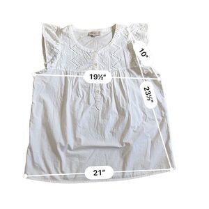 LOFT Anne Taylor white blouse size M